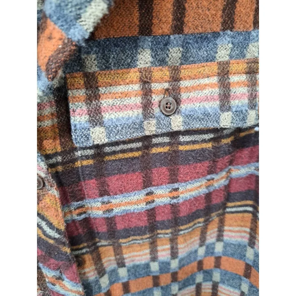 L.L. Bean Signature XS R Multicolor Plaid Button-Up Tunic Shirt Womens Long Slv - Picture 3 of 14